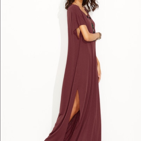 LAST 1‼️RESTOCK!!Side Slit Loose Maxi Tee - Dress - Picture 7 of 8